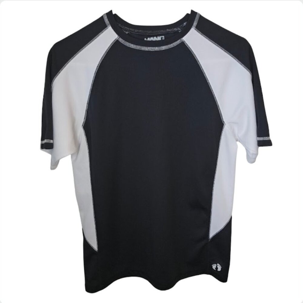 HANG TEN Black White Short Sleeve Tee Men's XL Relaxed Fit